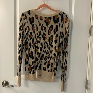 Leopard print sweater size small